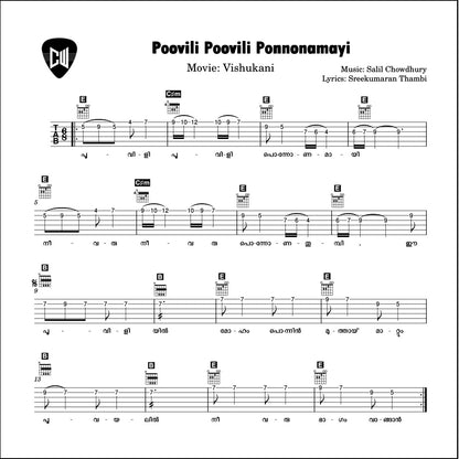 Poovili Poovili Ponnonamayi | Guitar TABs PDF